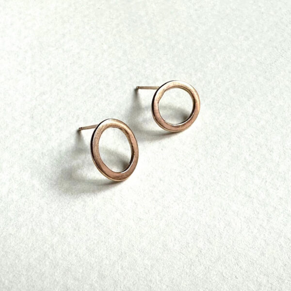 Gold Asymmetrical Flat Earrings | Kara Hetz