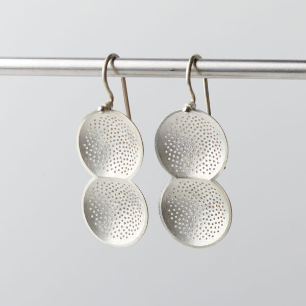 Perforated Double Dome Earrings | Sandra Enterline