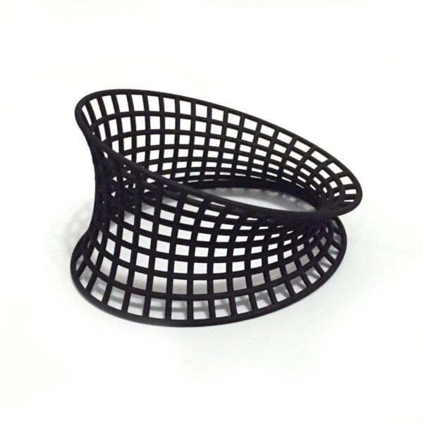 Bent Grid Bangle - Black | Maria Eife