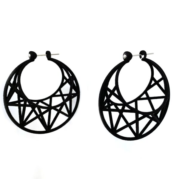 Star Cage Hoops - Lavender | Maria Eife