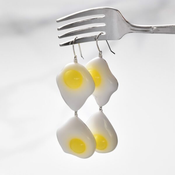 Sunny-Side Up Egg Earrings (Two-Egg Combo) | Rebecca Schena