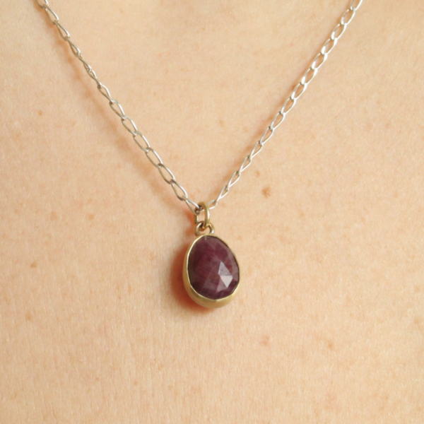 Janus Pendant with Ruby | Kate Dannenberg