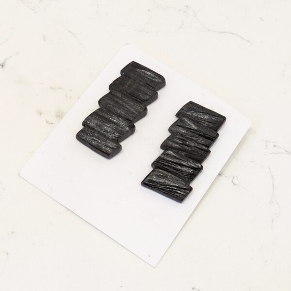 Jagged Black Earrings | Ellie Richards