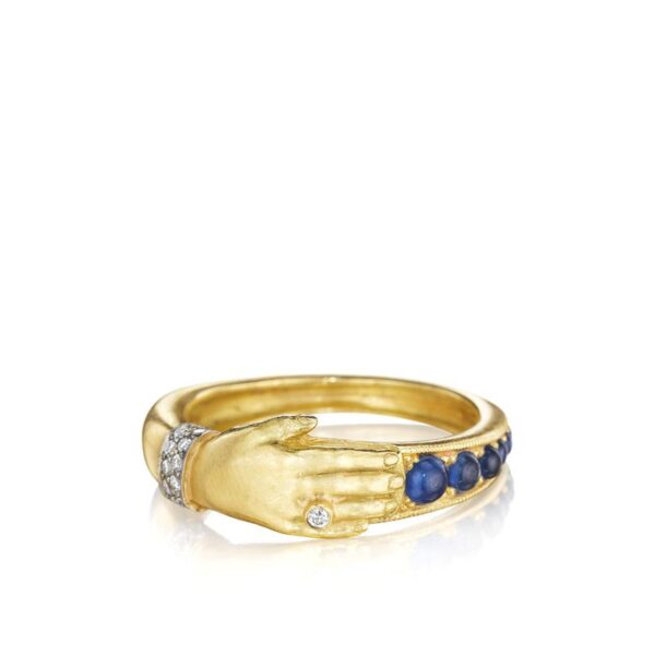 One Hand Band Ring, Sapphire | Anthony Lent