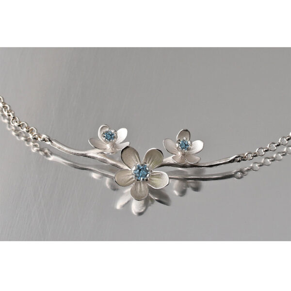 3 Flowers Topaz Accent Necklace I Elise Moran