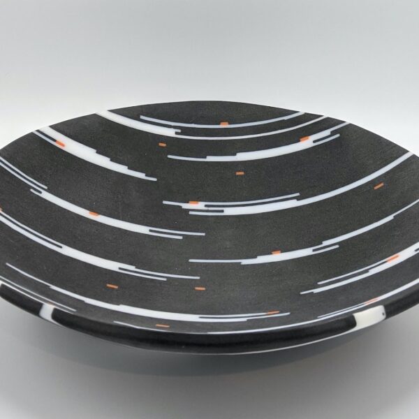 Fused Tile Black Glass Bowl | Martin Cramer