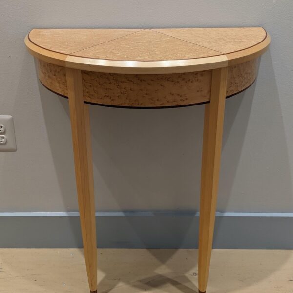 Birdseye Maple Demi-lune Table | Alan Lorn