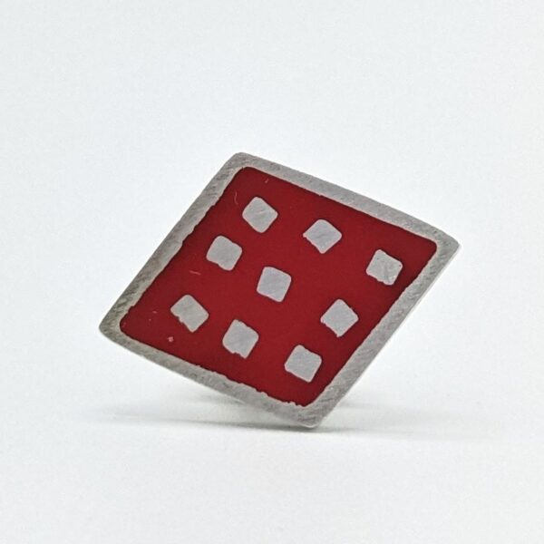 pinepoxy red diamond lapel pin | Shirley Drevich