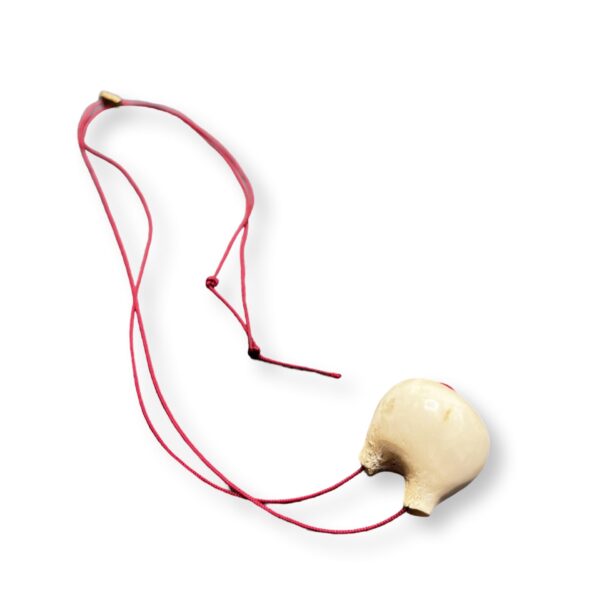 Gourd Bone Pendant Necklace with Red String I Eric Silva