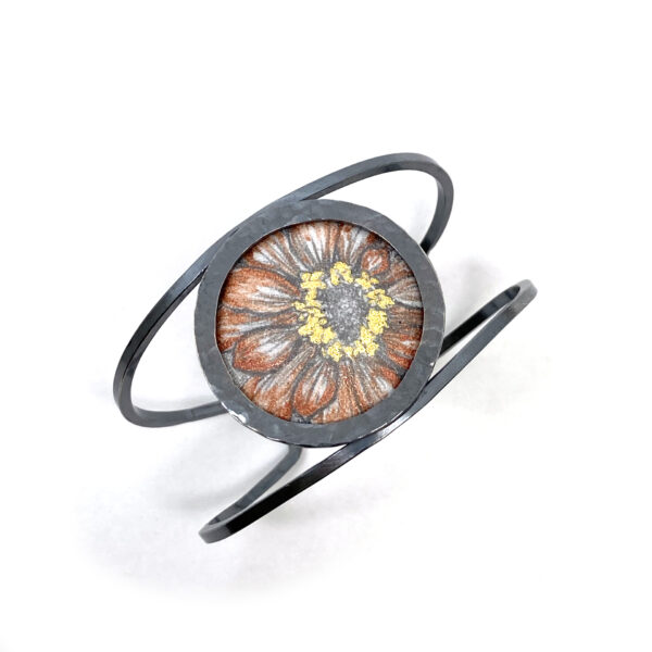 Silver Enamel Zinnia Bracelet | Nicolette Absil