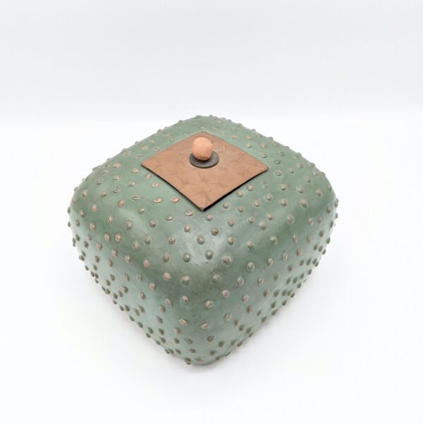 Small Green Ceramic Soaking Box | Sang Roberson