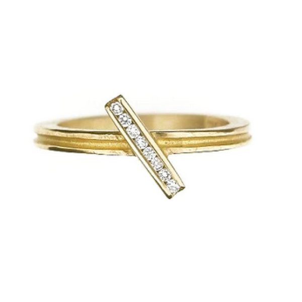 Diagonal Bar Ring | Barbara Heinrich