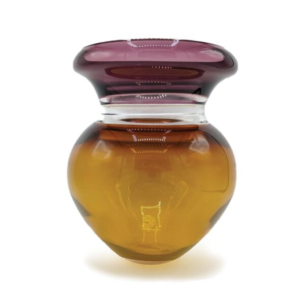 Glass Vessel (orange bottom/violet top) | Sonja Blomdahl