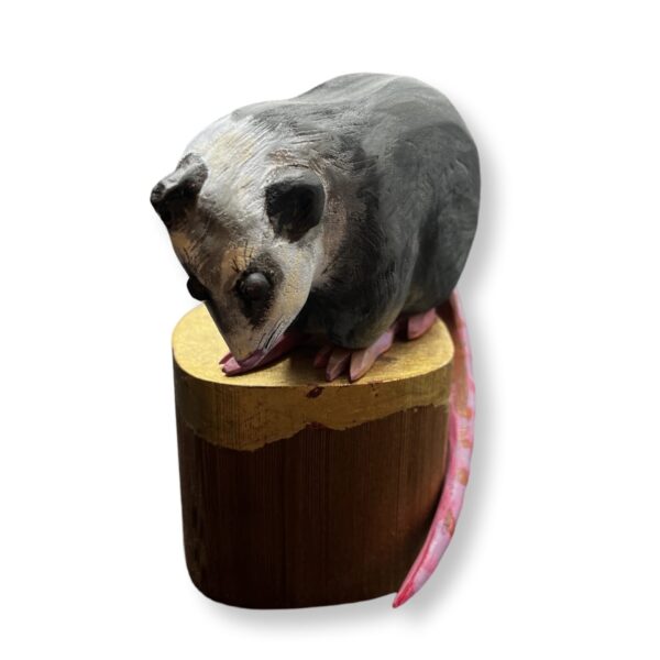 Opossum on Gold Pedestal I Dona Dalton