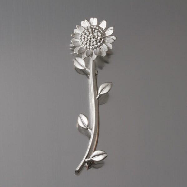 Silver Sunflower Pin I Elise Moran