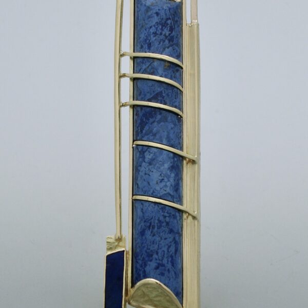 Dumorotirite and Lapis Pin | Diane Egbert