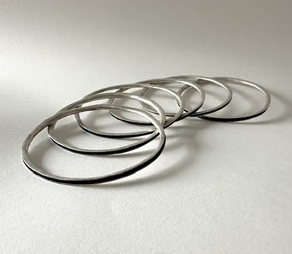 Silver Anticlastic Bangle (4 avail) | Kara Hetz