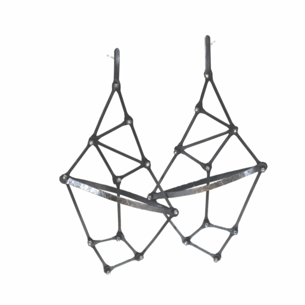 Dark Dimensional Boom Earrings | Kristine Bolhuis