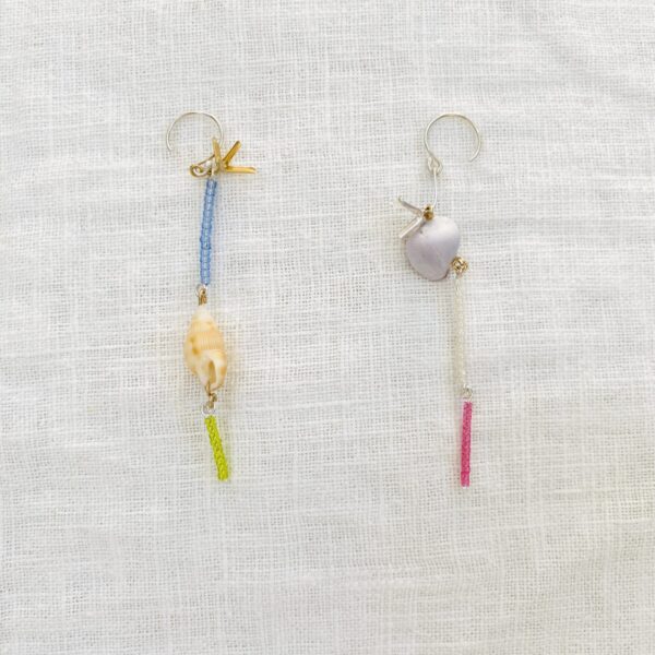 Shell and Flower Earrings | Misaki Sano
