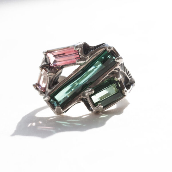 Tumbling Tourmaline Ring