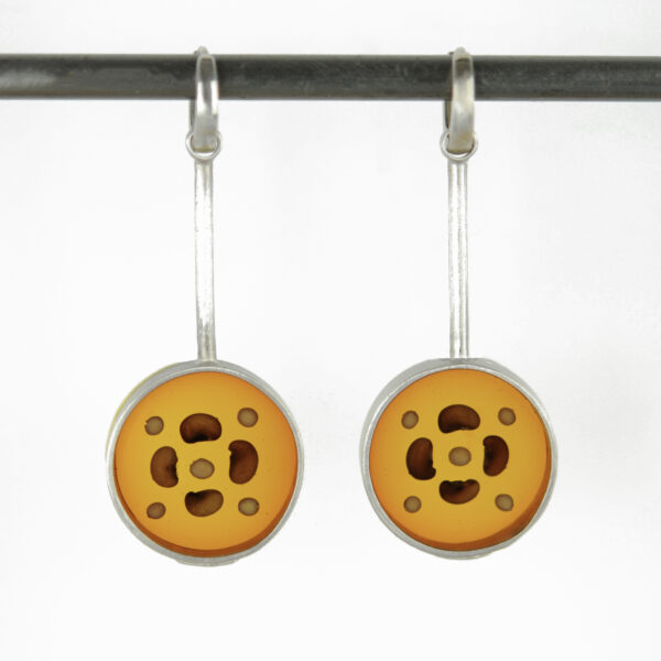 Round earrings - translucent amber | Andrea Haffner
