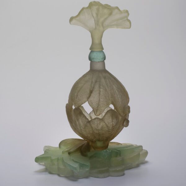 Relief with lidded leaf vessel and gingko "handle" | Anna Boothe