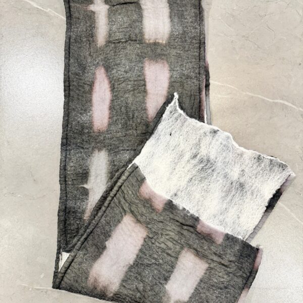 Nuno Scarf in Midnight Silk with White Merino | Arae