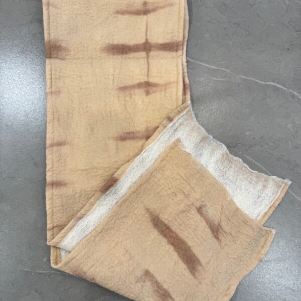 Nuno Scarf in Adobe Silk with White Merino | Arae