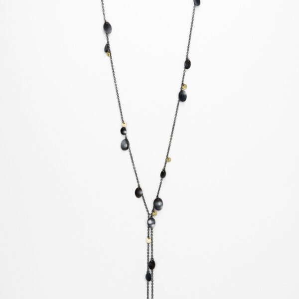Long Y Feather Print Necklace | Cheryl Rydmark