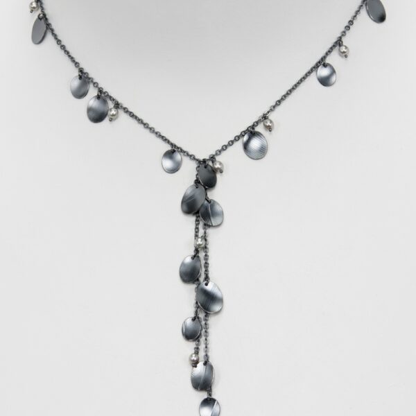 Short Y Feather Print Necklace | Cheryl Rydmark