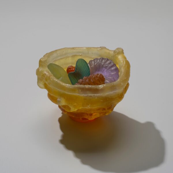 Treasure Nest (small; w/ walnut, fossil, sm. leaf, acorn) | Anna Boothe