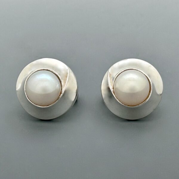 Pearl Swirl Sterling Earrings | Diane Egbert
