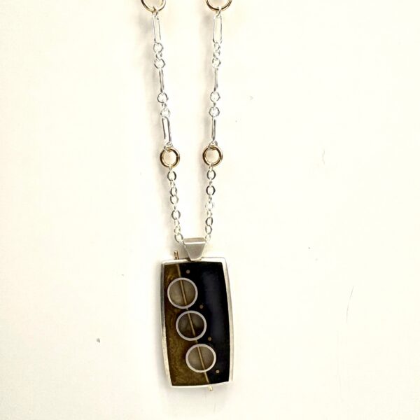 3 Circle Rectangle TB Necklace | Eileen Sutton