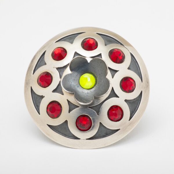 Green and Yellow Flower Ring | Mardi Jo Cohen